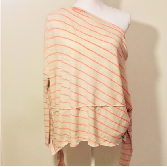 NWT Free People One Shoulder Striped Knot Top - Picture 3 of 5